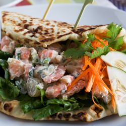 Shrimp Salad on Naan