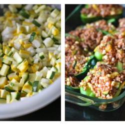 Vegetable & Sausage Stuffed Peppers