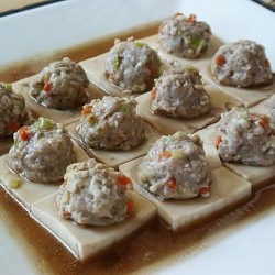 Steamed Tofu with Minced Meat