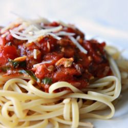 Marinara Clam Sauce over Pasta
