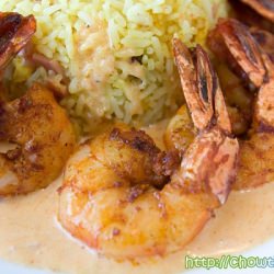 Seasoned Prawn with Curry Rice
