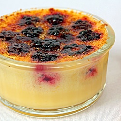 Blackberry-Lemon Creme Brulee
