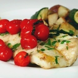 Grilled Fish with Tomato Butter