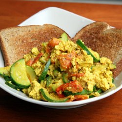 Zucchini Tomato Tofu Scramble