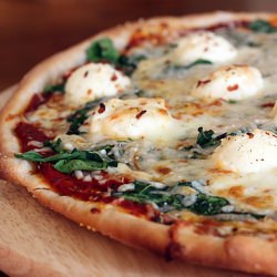Garlic & Spinach Pizza with Ricotta