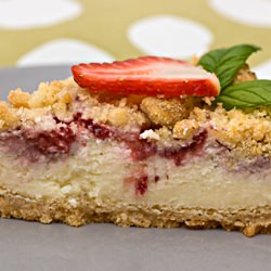 Strawberry Crumb Cheesecake