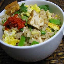 Salted Fish Fried Rice with Brown