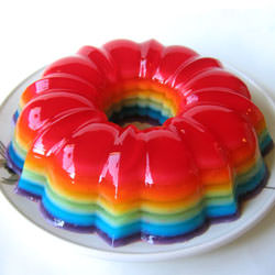 Rainbow Jello Bundt