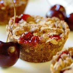 Mini Cherry Crumble Pies