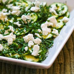 Zucchini Carpaccio with Goat Cheese