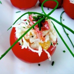 Crab and Avocado Stuffed Tomatoes