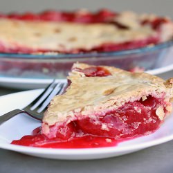 Pluot Raspberry Pie