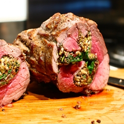 Olive Stuffed Leg of Lamb