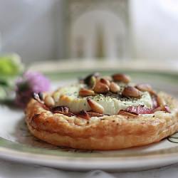 Goat Cheese~Onion Confit Tarts
