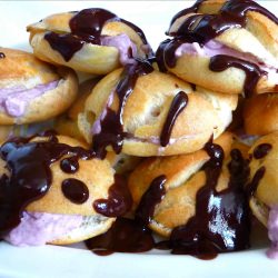 Cherry Garcia Profiteroles