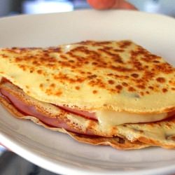 Ham Cheese and Egg Crepes