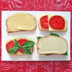 Grilled Cheese with Tomato & Basil