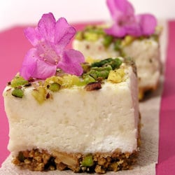Halva Cream Squares with Pistachios
