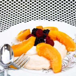 Gingered Peach Pavlovas