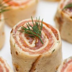 Smoked Salmon Crepe Appetizer