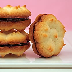 Ganache Filled Spritz Cookies