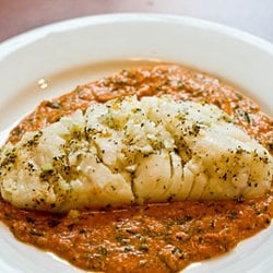 Cod with Scilian-Style Pesto