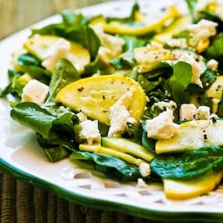 Raw Summer Squash and Arugula Salad
