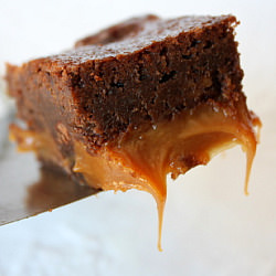 Fudgy Caramel Brownies