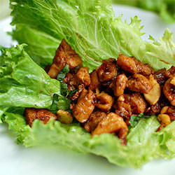 Chicken Cashew Lettuce Wraps