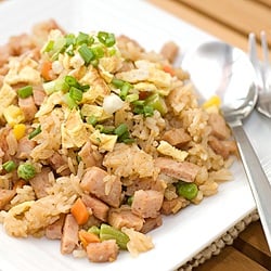 Fried Rice with Luncheon Meat