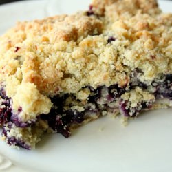 Spiked Blueberry Crumb Bars