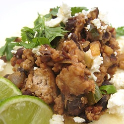 Chipotle Ground Turkey on Tortilla