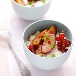 Coconut Milk Roasted Plum Risotto