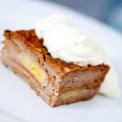 Rose Scented Nutella Brioche Pudding