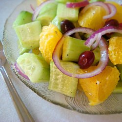 Cucumber Orange and Olive Salad