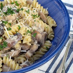 Creamy Fusili with Mushrooms