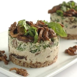 Vegan Raw Spinach Mushroom Tart