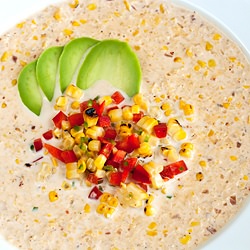 Grilled Corn and Chilpotle Soup