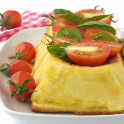 Bread, Tomatoes and Mozzarella Cake