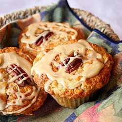 Maple Drizzled Apple Muffins