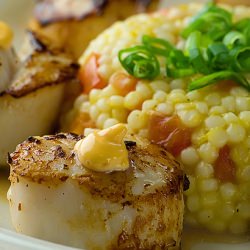 Blackened Scallops with Couscous