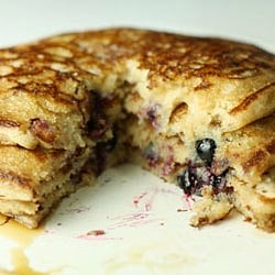 Blueberry Sourdough Pancakes