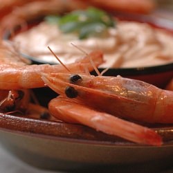 Steamed Head-on Shrimp with Mayo