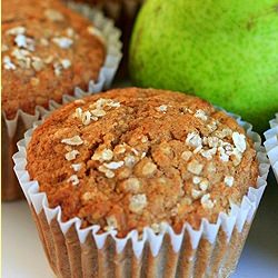Pear Oat Bran Muffins