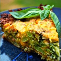 Broc. & Cheese Tart w/ Potato Crust
