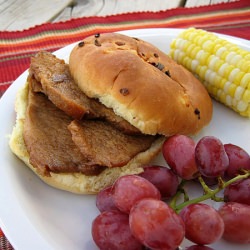 Tangy Sliced Pork Sandwiches
