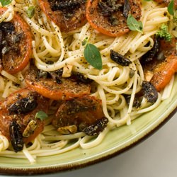 Linguine w Roasted Heirloom Tomatos