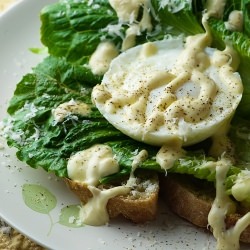 Caesar Salad with Poached Egg