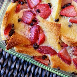 Strawberry Bread Pudding