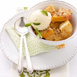 Roasted Apples with Almond Crumble